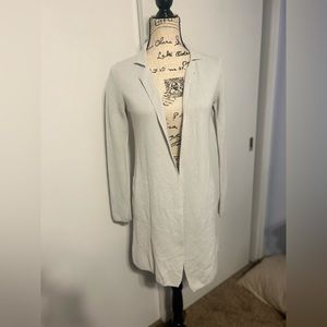 Eileen Fisher blazer cardigan open front 80% silk 20% organic cotton